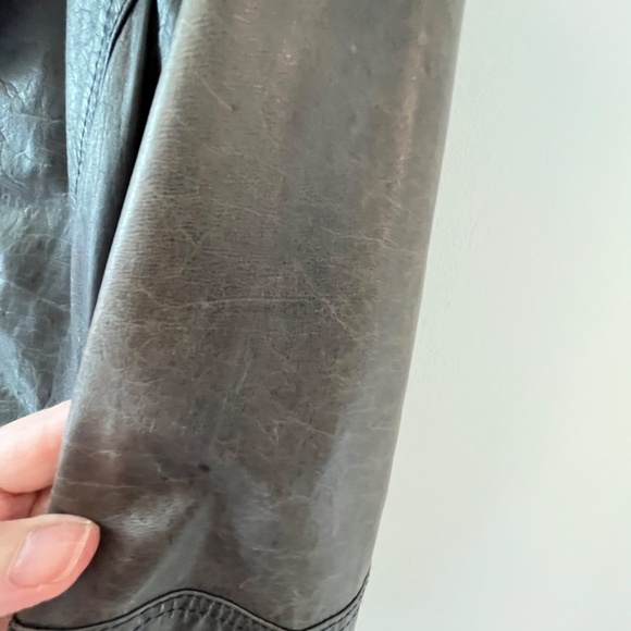 m0851 leather jacket, ink, size 8 - Picture 7 of 15